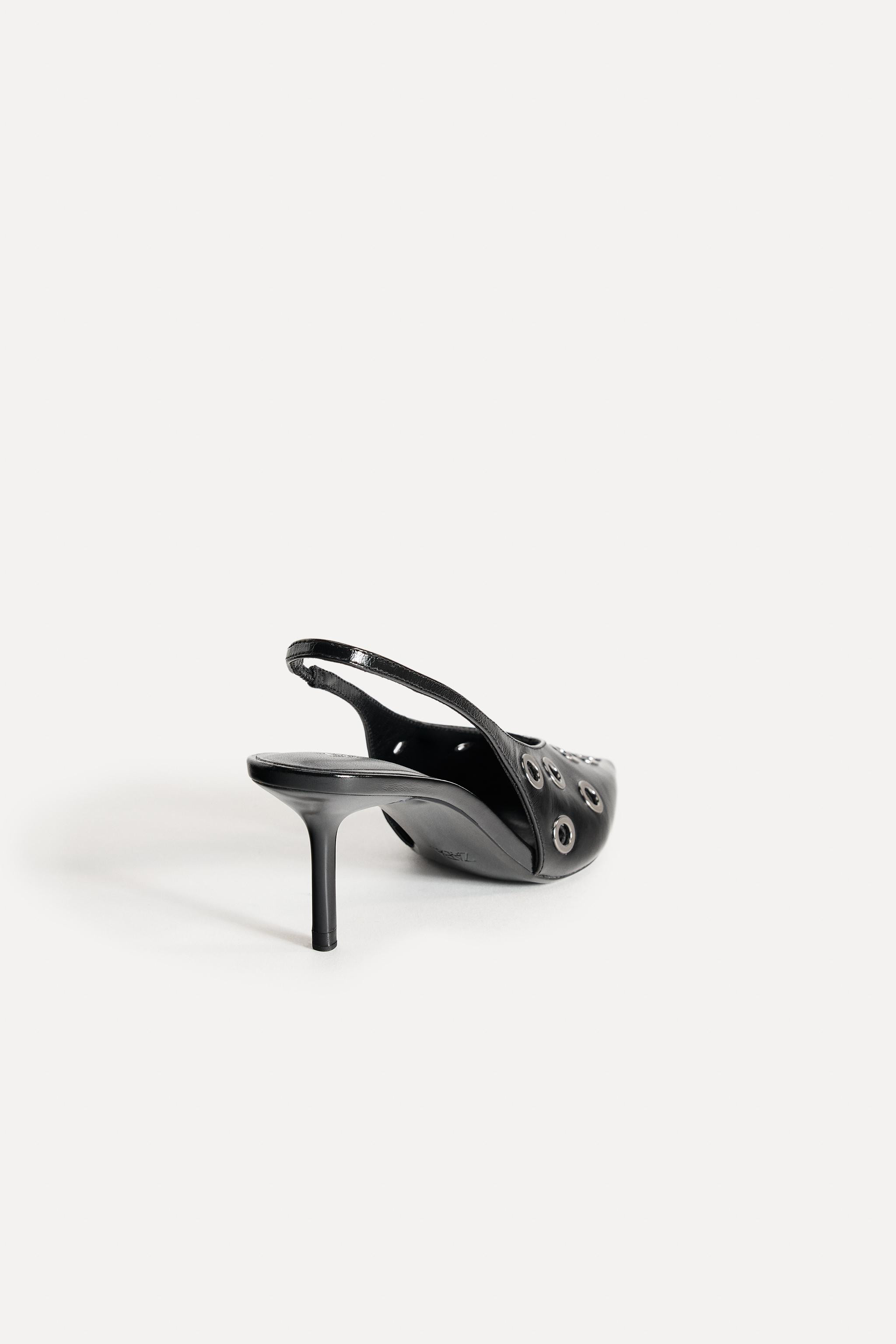 LEATHER SLINGBACK SHOES WITH EYELETS 50TH ANNIVERSARY | Zara UK