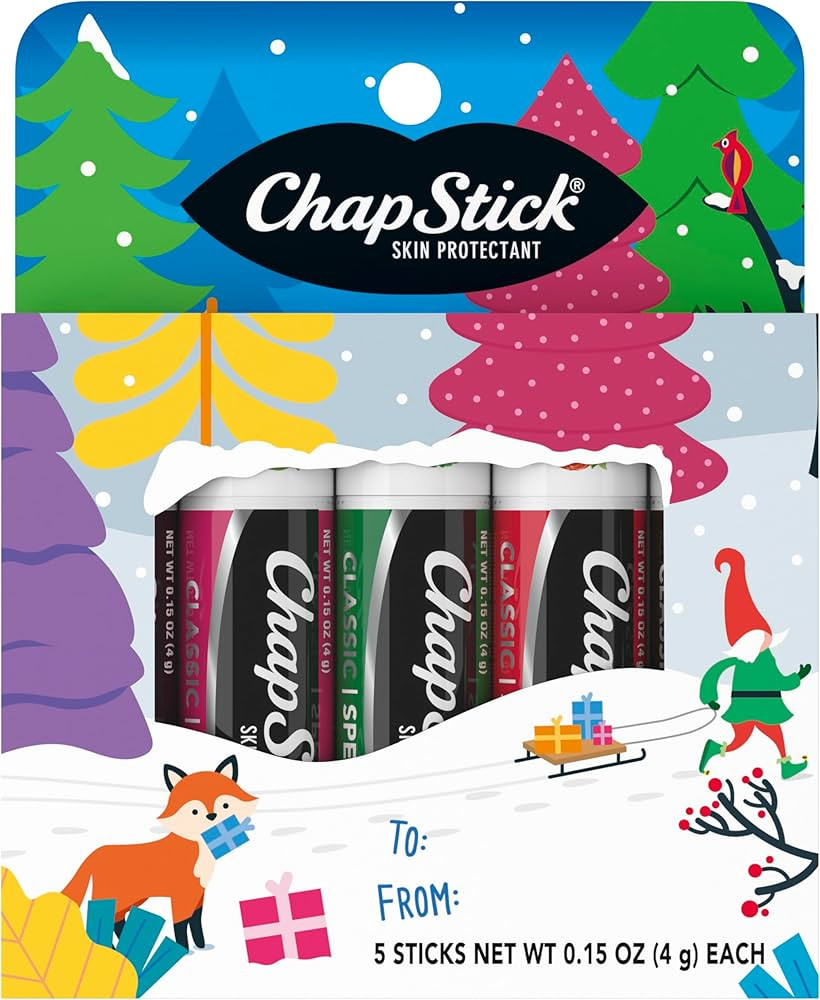 ChapStick Lip BalmVariety Holiday Gift Set, Stocking Stuffers, Christmas Gift 5 Count | Amazon (US)