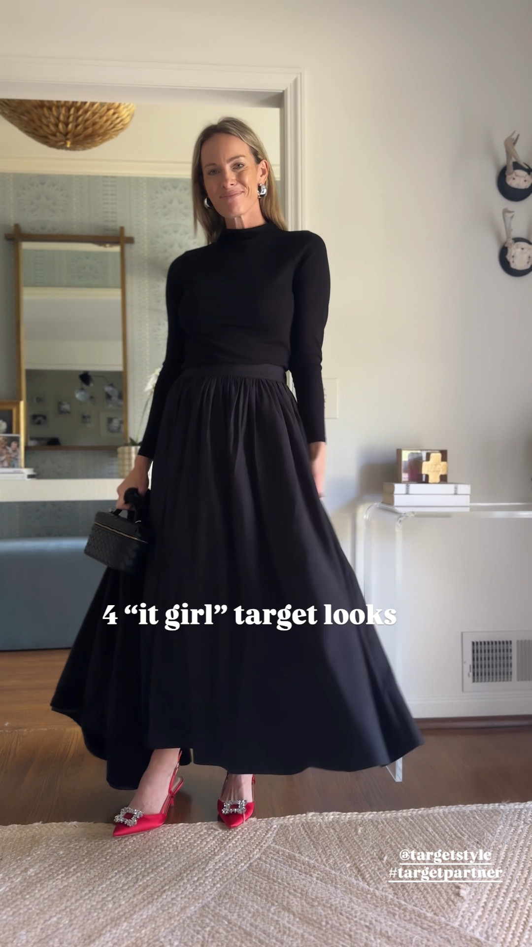 #ad Target “it girl” looks for Fall ➡️ holiday…. The key pieces to try are the black full skirt and fur toggle jacket, the belt moment for everyday and elevated dressing, knit dresses are everywhere! , pops of burgundy and obviously leopard. Don’t miss the perfect little woven bag! Worked with all the looks. Size smalls in most items…size xs skirt size M in blazer! @target @targetstyle #targetstyle #targetpartner

#LTKStyleTip #LTKVideo #LTKFindsUnder50