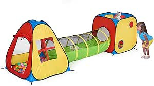 Amazon.com: UTEX 3 in 1 Pop Up Play Tent with Tunnel, Ball Pit for Kids, Boys, Girls, Babies and ... | Amazon (US)