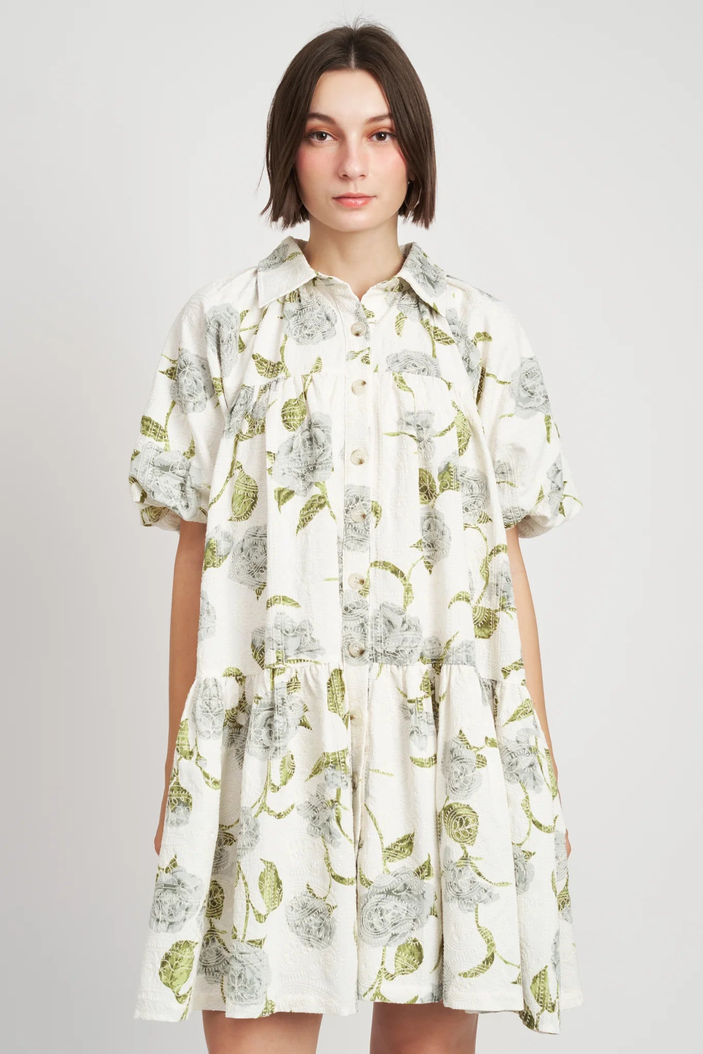 Mallory Shirt Dress- Sage Blue | Shop BIRDIE