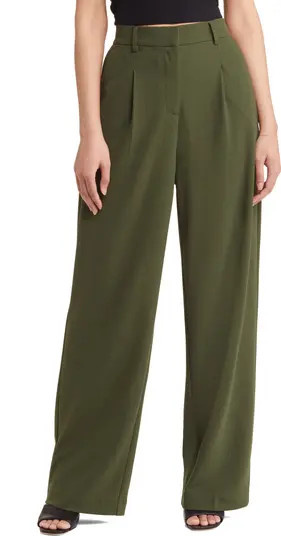 Troian Pleated Wide Leg Trousers | Nordstrom