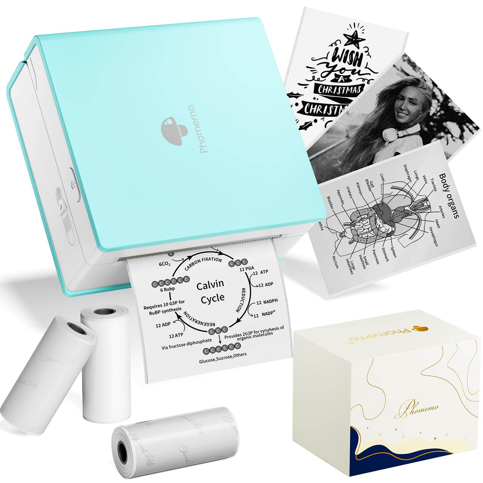 Phomemo Mini Sticker Printer Maker M02, Mini Thermal Sticker Printer Machine with 3 Rolls Paper, ... | Amazon (US)