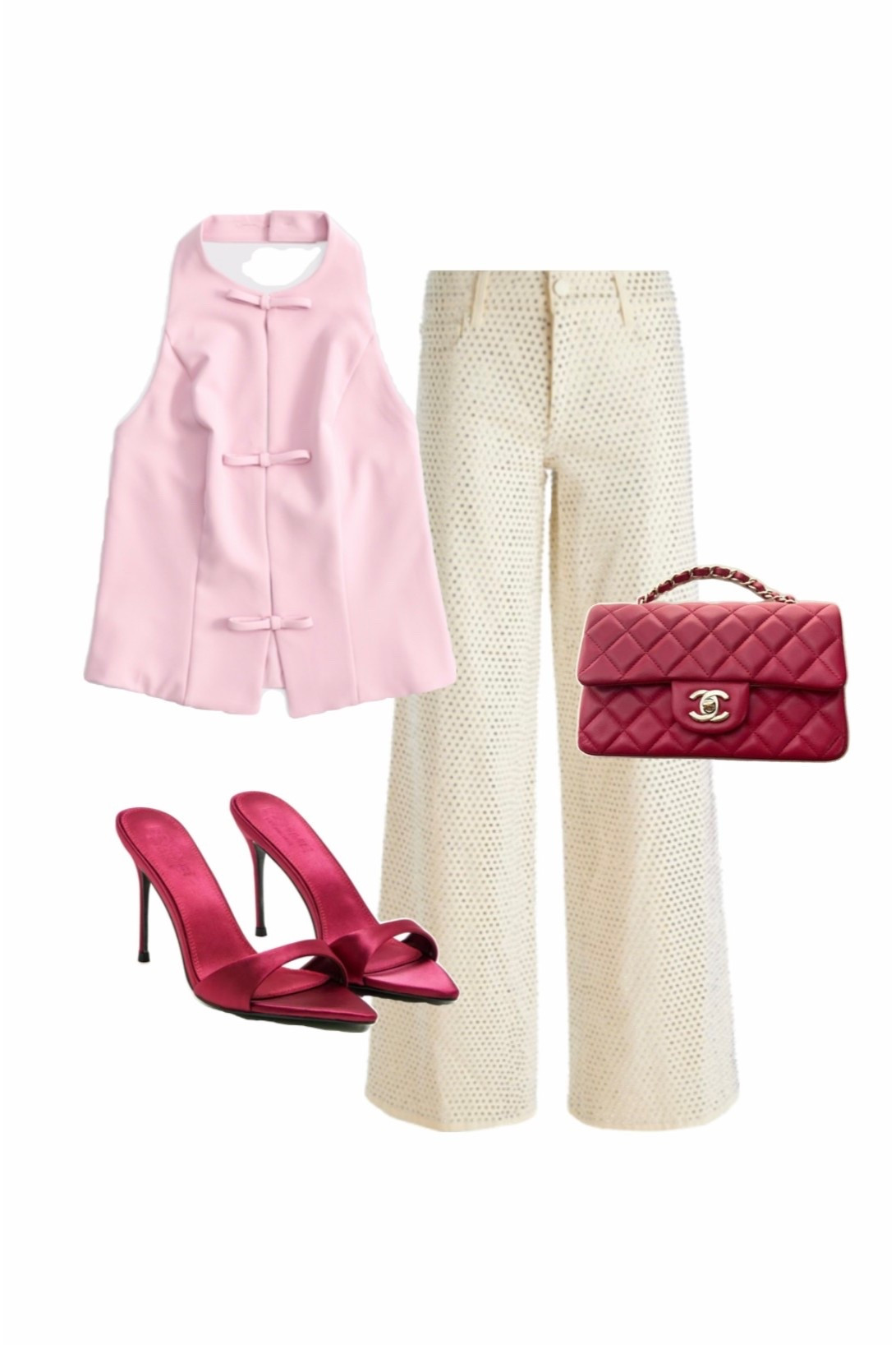 Valentine’s Day outfit, pink and red outfit, date night outfit, pink outfit, vest outfit, cream pants outfit, neutral outfit, chic casual outfit, weekend outfit, pink heels, pink bag, outfit ideas, valentine outfit


#LTKFindsUnder100 #LTKSeasonal #LTKSaleAlert