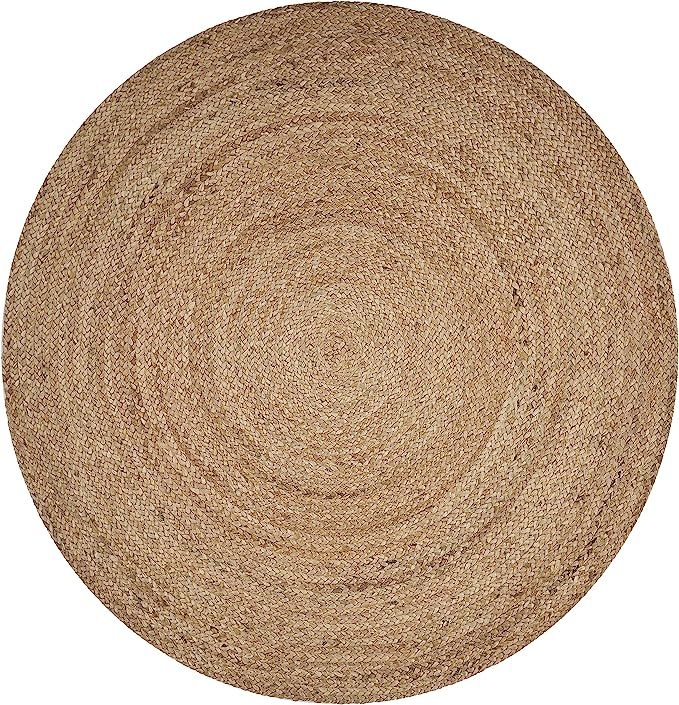 LR Resources Natural Jute Indoor Area Rug, 4' x 4' Round, - | Amazon (US)