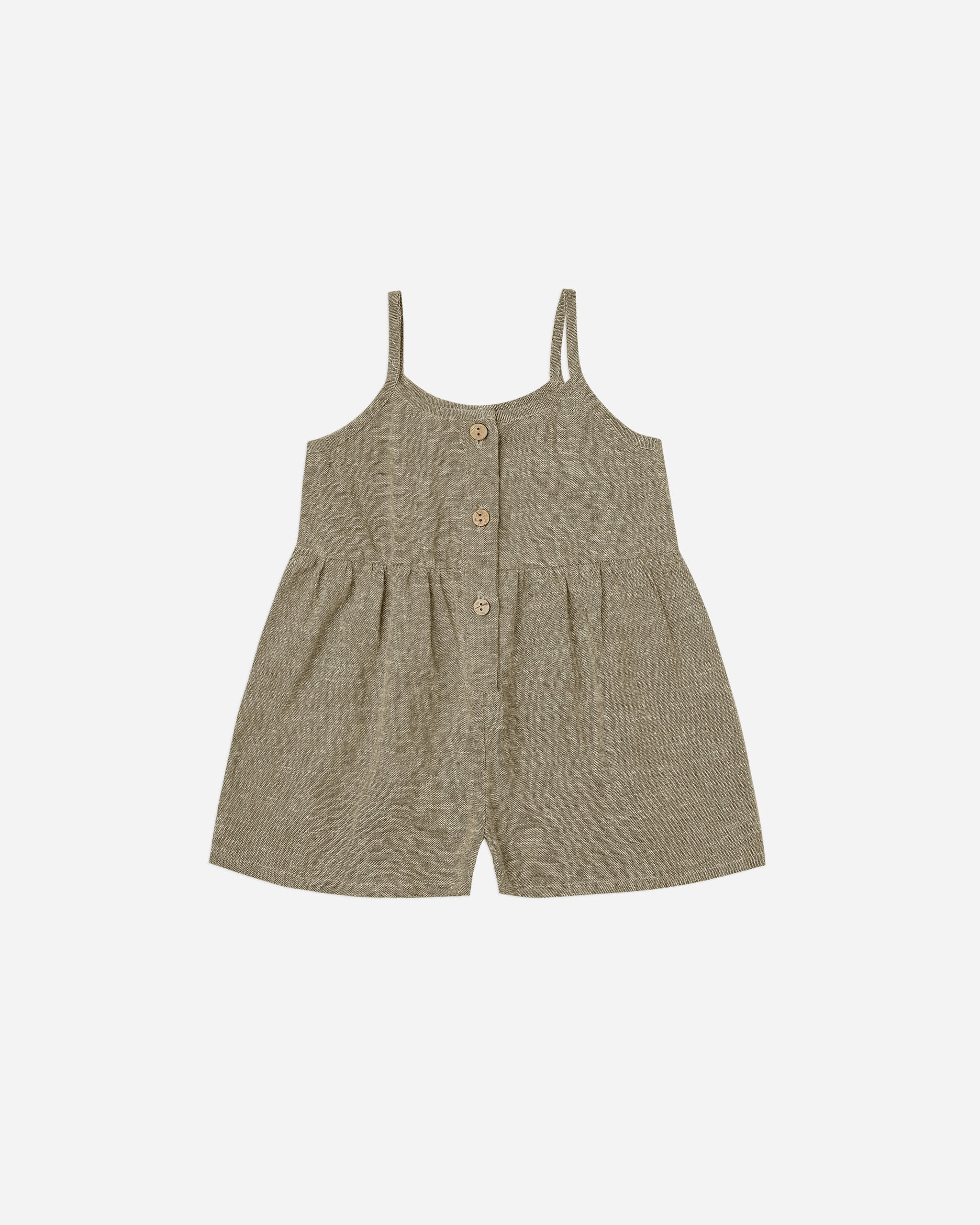 button romper || olive | Rylee + Cru