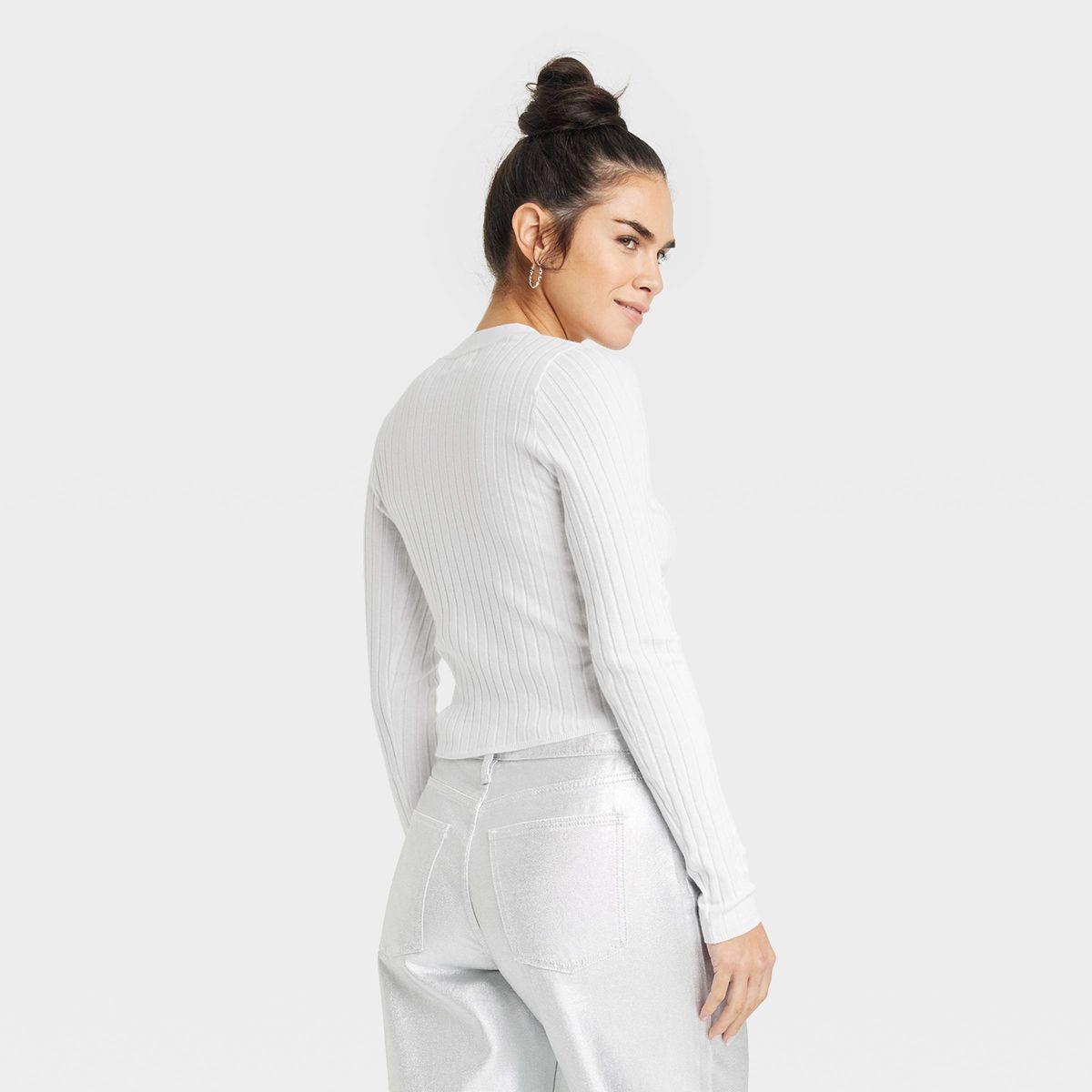 Women's Rib Knit Cardigan - Universal Thread™ White S | Target