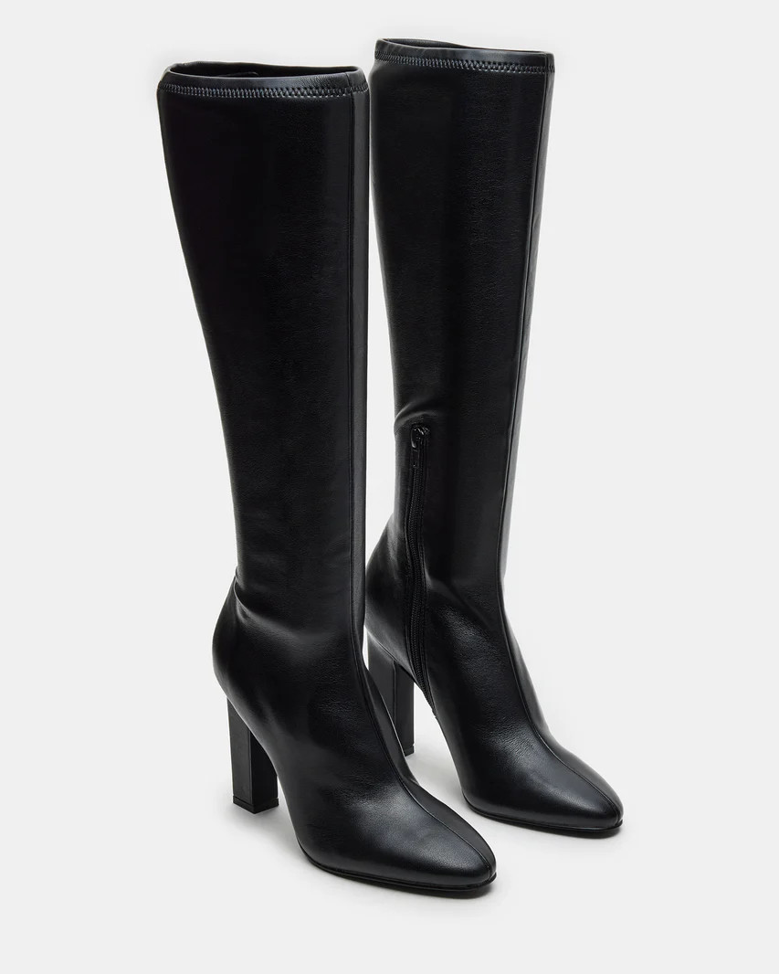 ARIA Black Knee-High Boot | Women's Boots | Steve Madden (US)