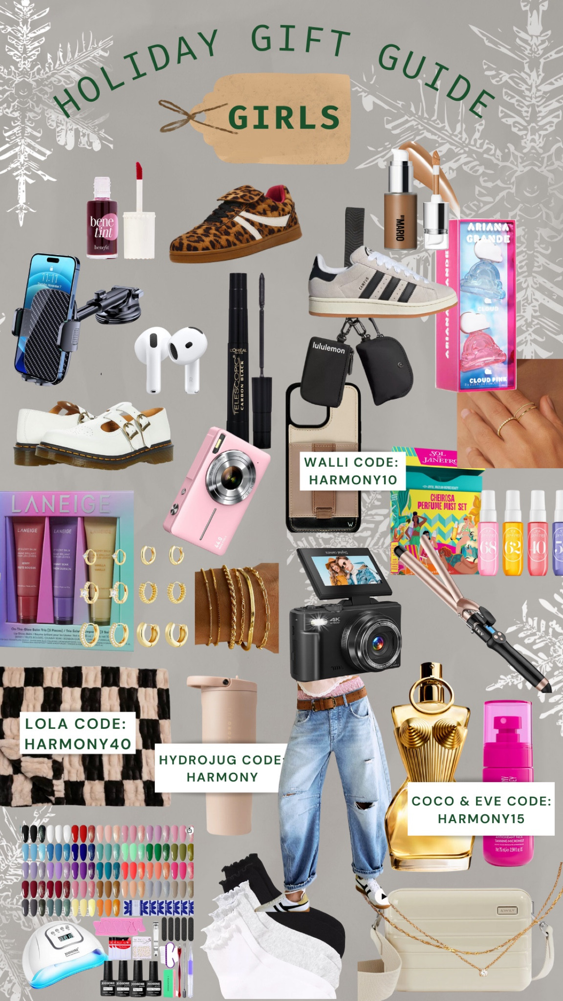 The holidays are here! 🎄 I wanted to help you with your shopping! I asked my kids and many others what is most popular right now. Happy shopping! ✨ 

Lola code: harmony40
Walli case code: harmony10
Hydrojug code: harmony
Coco & Eve code: harmony15


#LTKSeasonal #LTKGiftGuide #LTKHoliday