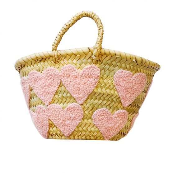 COLORES Collective Mini Light Pink Heart Basket | The Tot