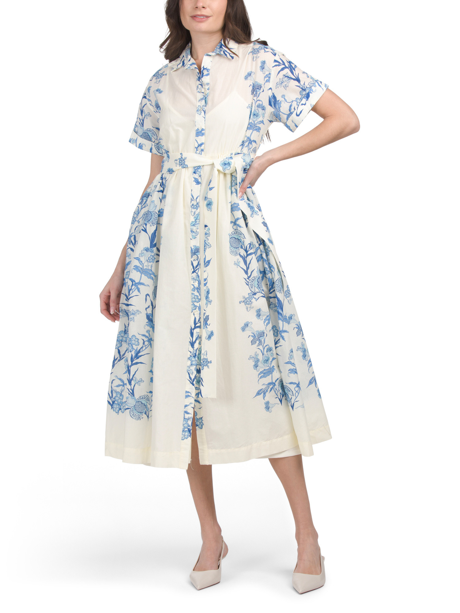 Border Print Cotton Maxi Dress | Marshalls