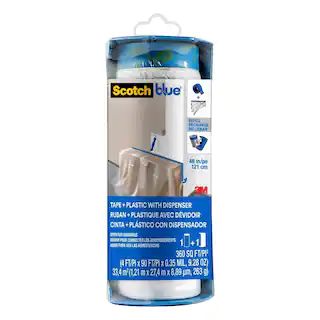ScotchBlue 4 ft. x 90 ft. Clear Pre-Taped Painter's Plastic Sheeting | The Home Depot