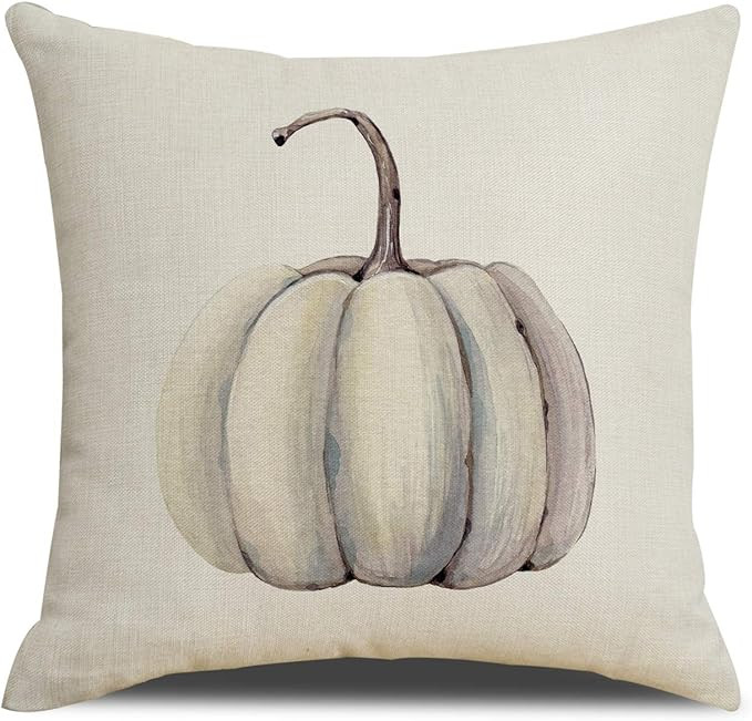 RUOAR Autumn Decorations Pumpkin Pillow Covers Fall Decor Cotton Linen Thanksgiving Throw Pillow ... | Amazon (US)