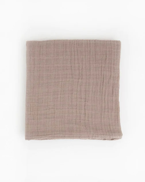 Organic Cotton Muslin Swaddle Blanket - Driftwood | Little Unicorn