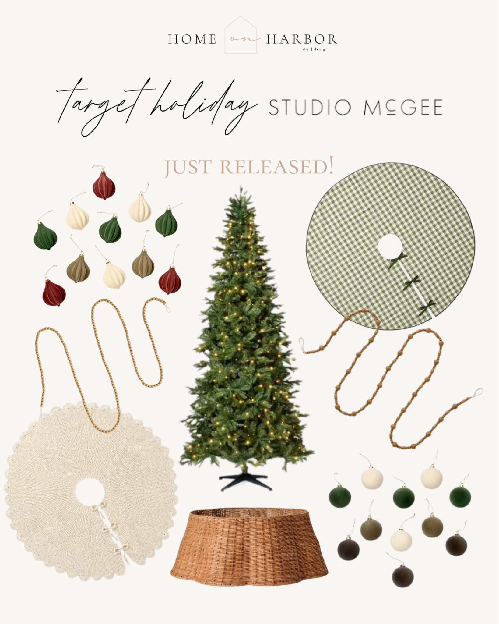 The new Studio McGee holiday collection is live! Faux Christmas tree, ornaments, beaded garland, tree skirts, woven scalloped tree collar 

#holidaydecorating #christmas
#target #newarrivals #homedecor

#LTKHome #LTKStyleTip #LTKSeasonal