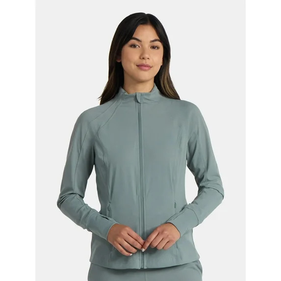 Avia Women's and Women's Plus SoftSculpt Zip Up Active Jacket, Sizes XS-4X | Walmart (US)