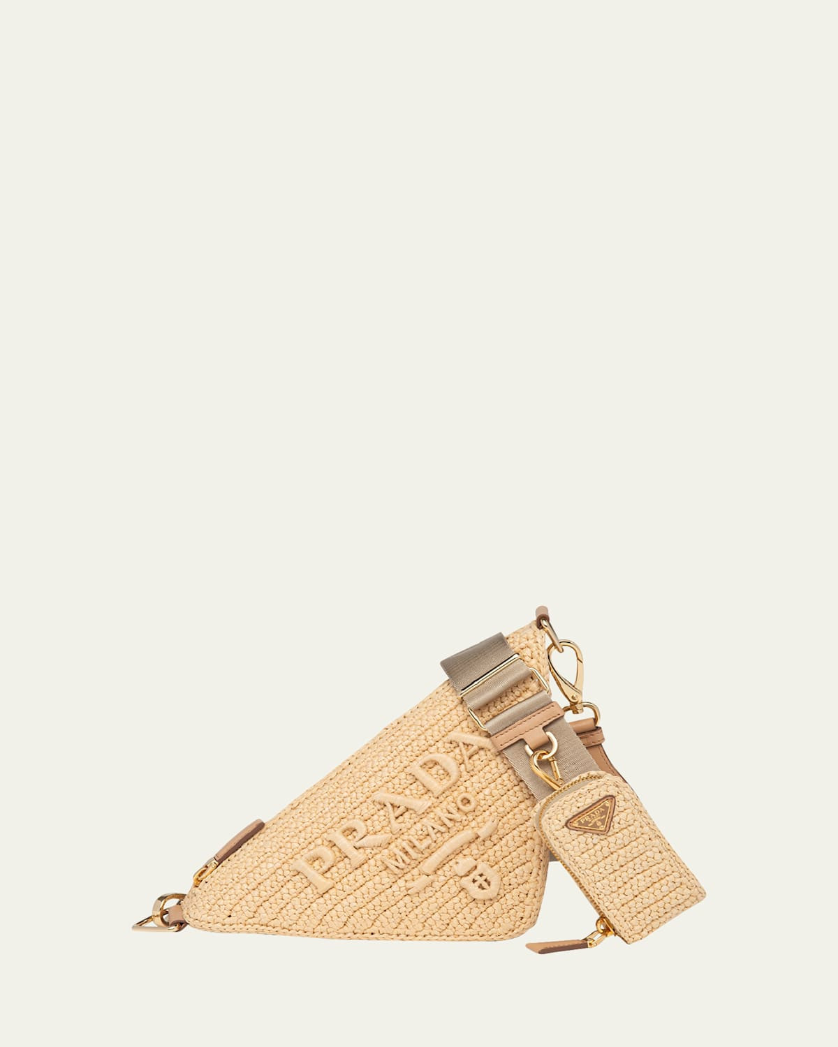 Triangle Raffia Crossbody Bag | Bergdorf Goodman