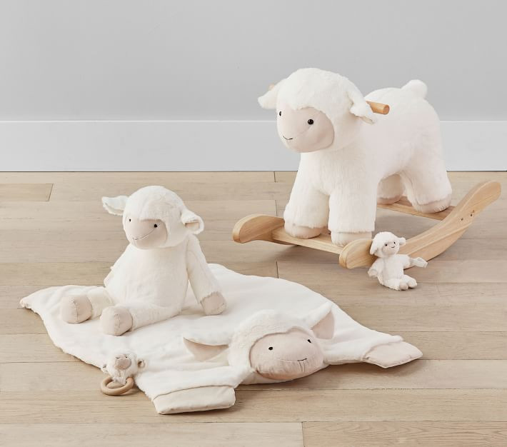 Lamb Critter Plush Nursery Rocker | Pottery Barn Kids