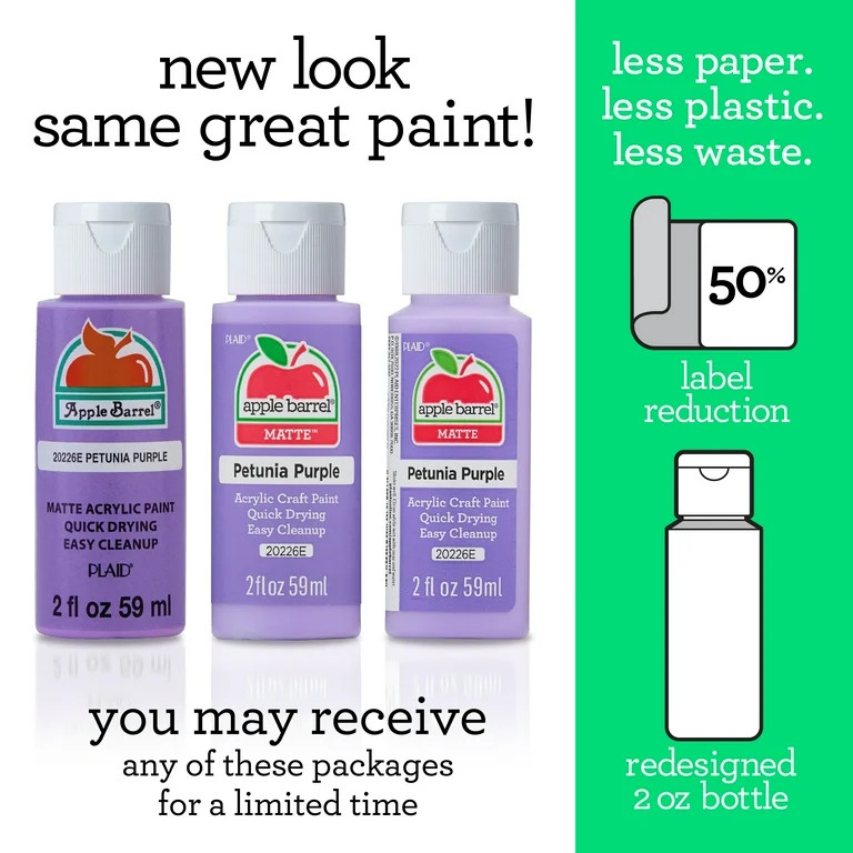 Apple Barrel Acrylic Craft Paint, Matte Finish, Yellow, 2 fl oz | Walmart (US)