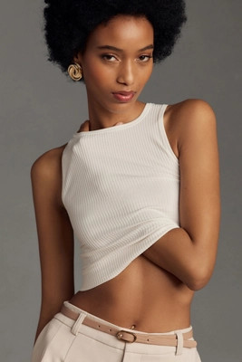 The Reegan Crew-Neck Crop Racerback Seamless Tank Top | Anthropologie (US)