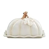 Mud Pie White Pumpkin Butter Dish, 4 1/4" x 7 1/2" | Amazon (US)