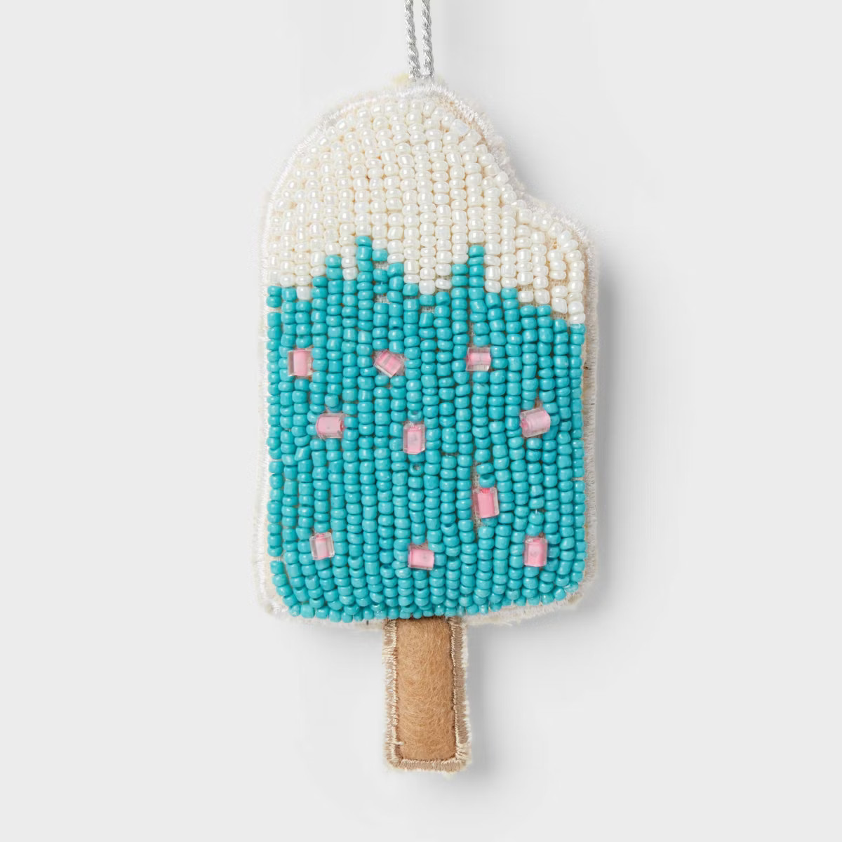 Beaded Fabric Popsicle Christmas Tree Ornament Blue/White - Wondershop™ | Target