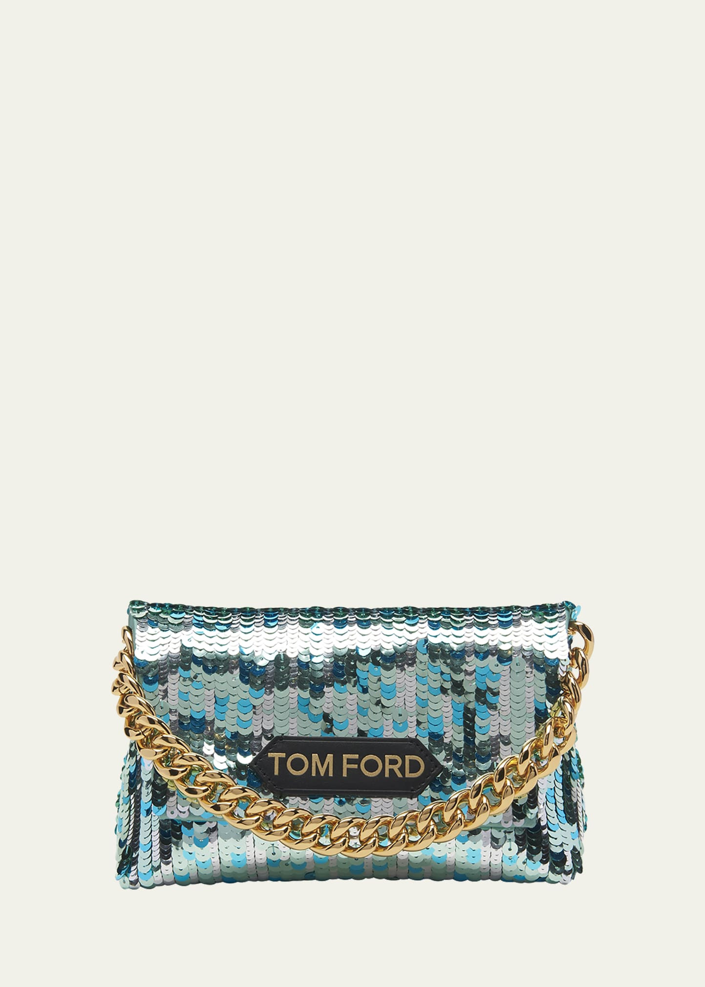 TOM FORD Mini Label Sequins Chain Shoulder Bag | Bergdorf Goodman