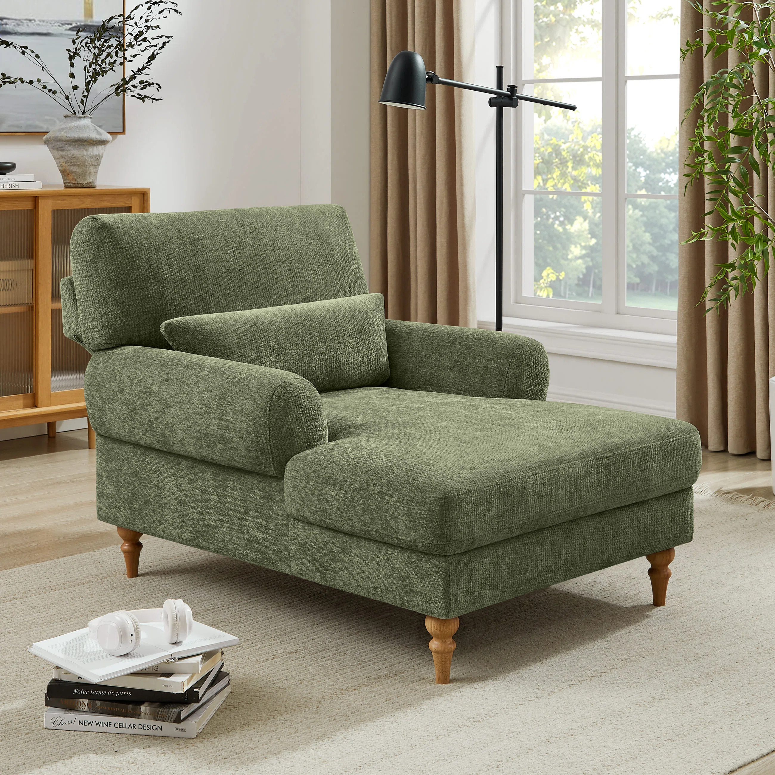 Jazier Upholstered Chaise Lounge with Adjustable Backrest | Wayfair North America