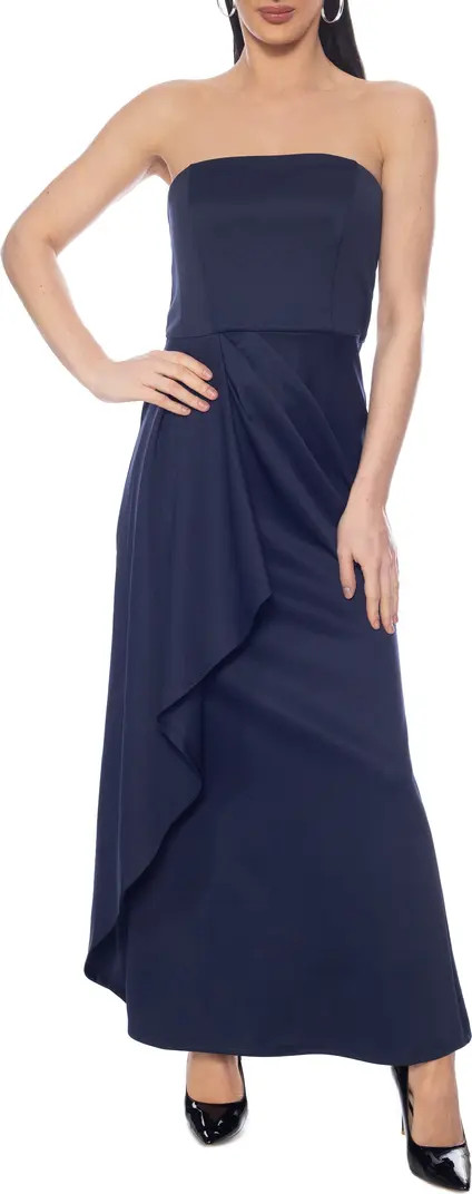 Oleg Cassini Strapless Draped A-Line Gown | Nordstromrack | Nordstrom Rack