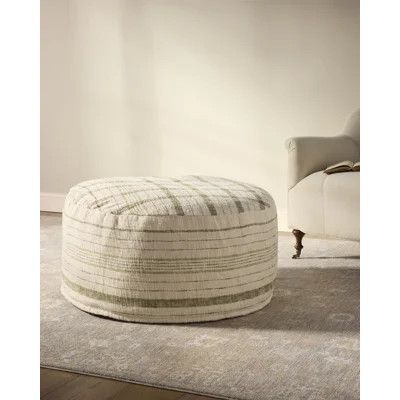 Chris Loves Julia Wallace Cream Pouf | Wayfair North America