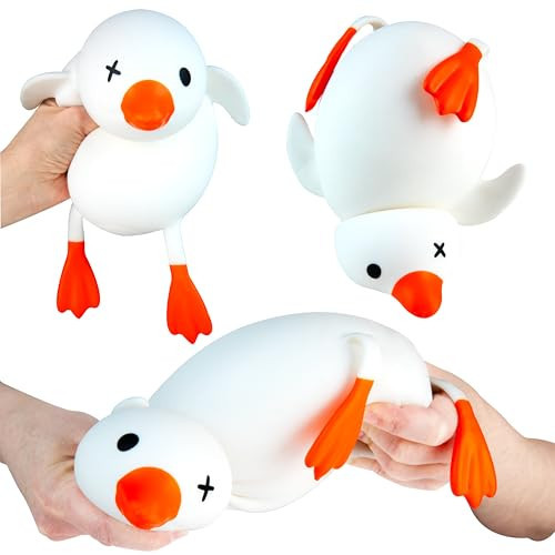 ORB Easy Sqweezy Jumbo Squishy Goose - Stretch, Squeeze, Snuggle This Big, Fun, Slow Rising and Extra Soft Silly Goose Toy for Stress Relief - Cute Stretchy and Squishy Fidget Toy for Kids and Adults | Amazon (US)