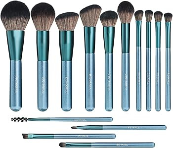 BS-MALL Makeup Brush Set 14Pcs Premium Synthetic Professional Makeup Brushes Foundation Powder Bl... | Amazon (US)
