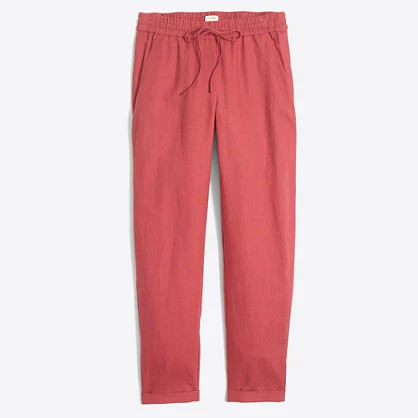 Linen-cotton drawstring pant | J.Crew Factory