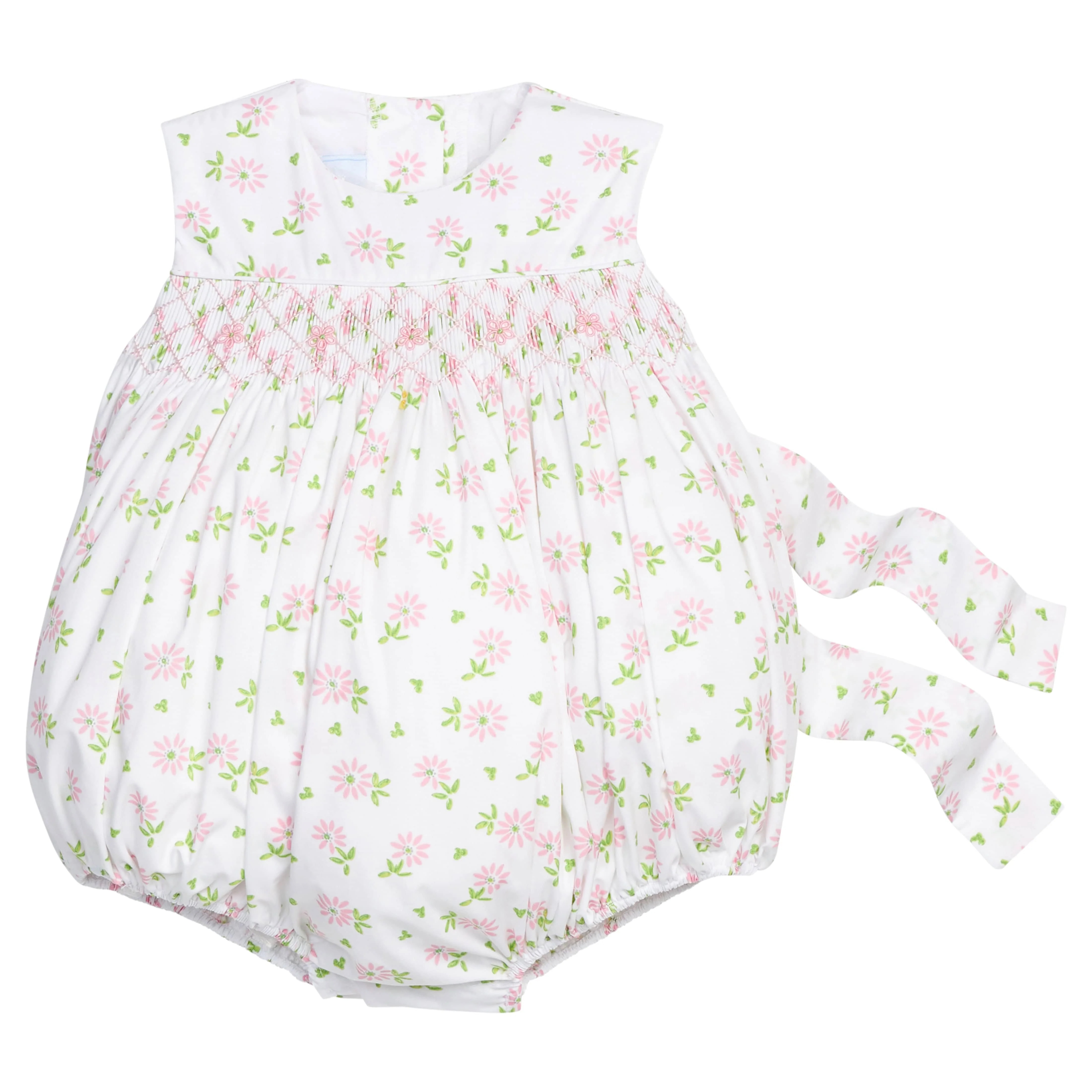 Meriwether Floral Simply Smocked Bubble - Baby Girl Romper | Little English