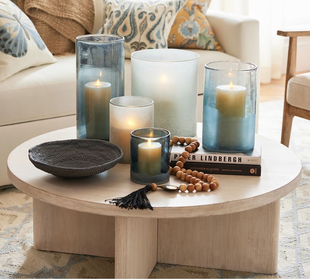 Montauk Frosted Handcrafted Glass Candleholder | Pottery Barn (US)