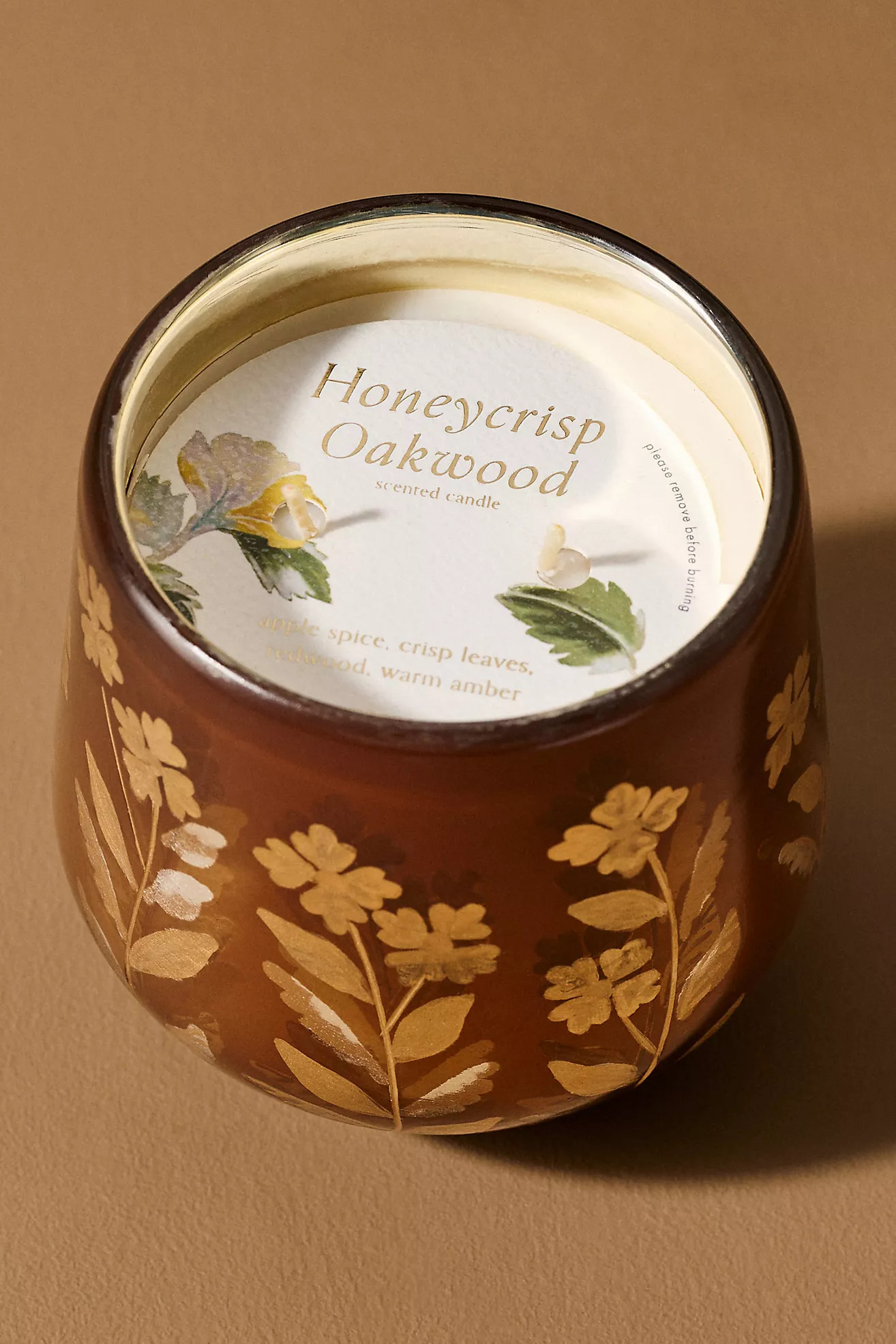Fallen Leaves Honeycrisp & Oakwood Glass Candle | Anthropologie (US)