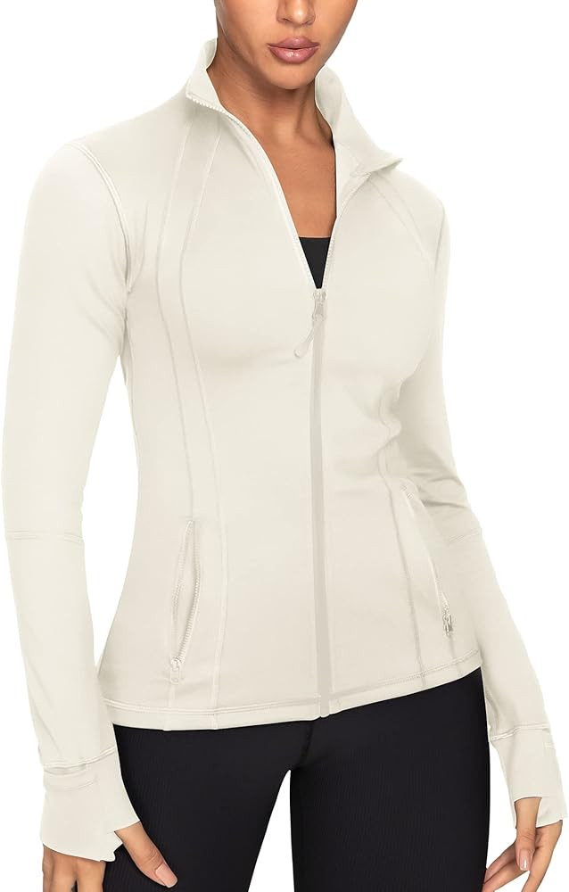 GYM RAINBOW Women's Lightweight Running Jackets Cottony-Soft 4-Way Stretch Zip up Slim Fit Workou... | Amazon (US)