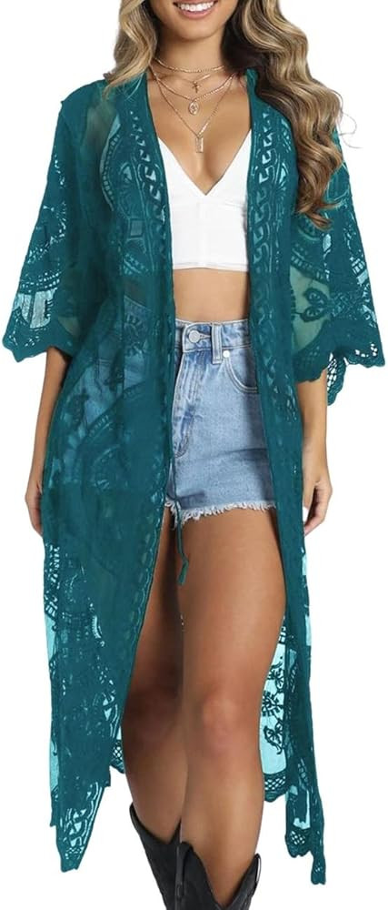 Bsubseach Women Mesh Cardigan Bikini Beach Kimono | Amazon (US)