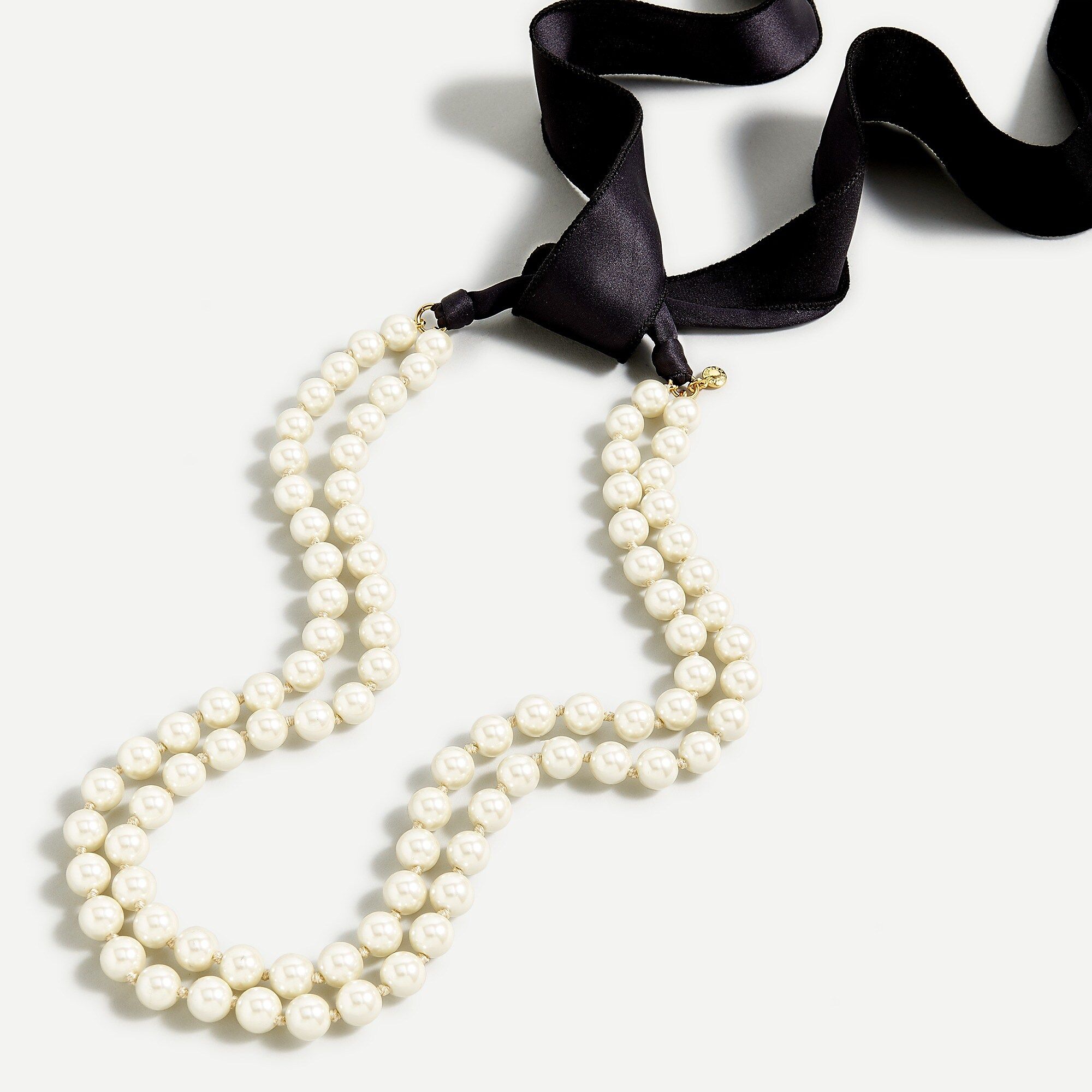 Layered pearl tie necklace | J.Crew US