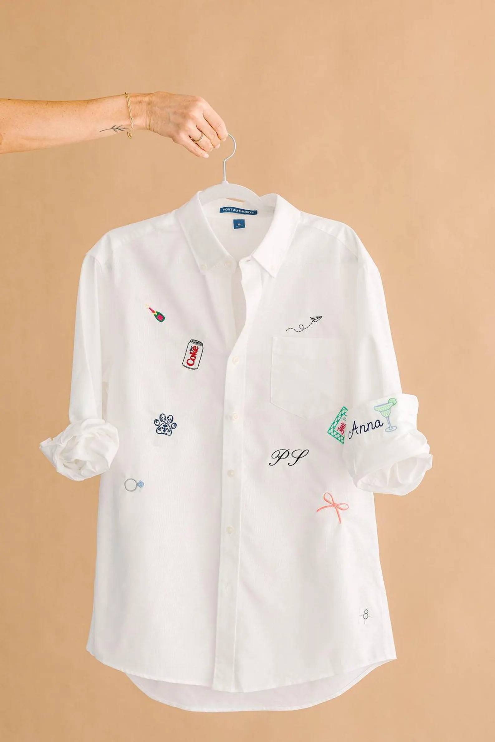 Icon Button Up Shirt With Mini Monograms, Custom Personalized Shirts | Etsy (US)