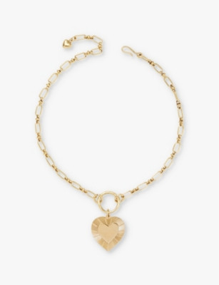 The Best Is Yet To Come 24ct yellow gold-plated brass pendant necklace | Selfridges