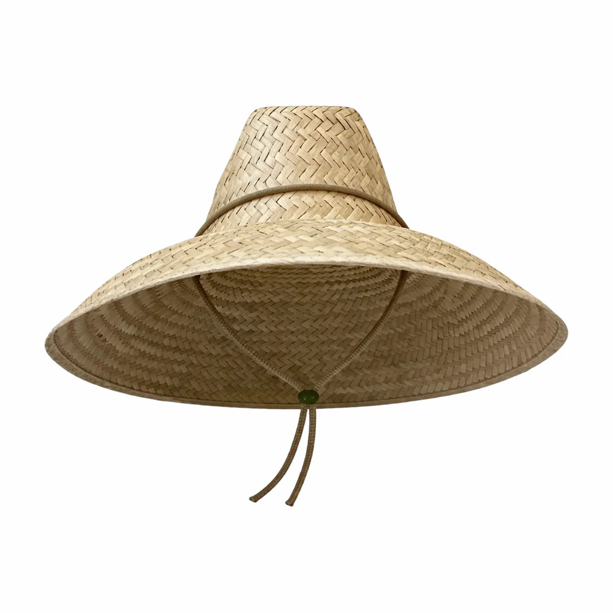 Begonia Sun Hat in Khaki Hat Lanyard with Jade Gemstone Toggle | Over The Moon
