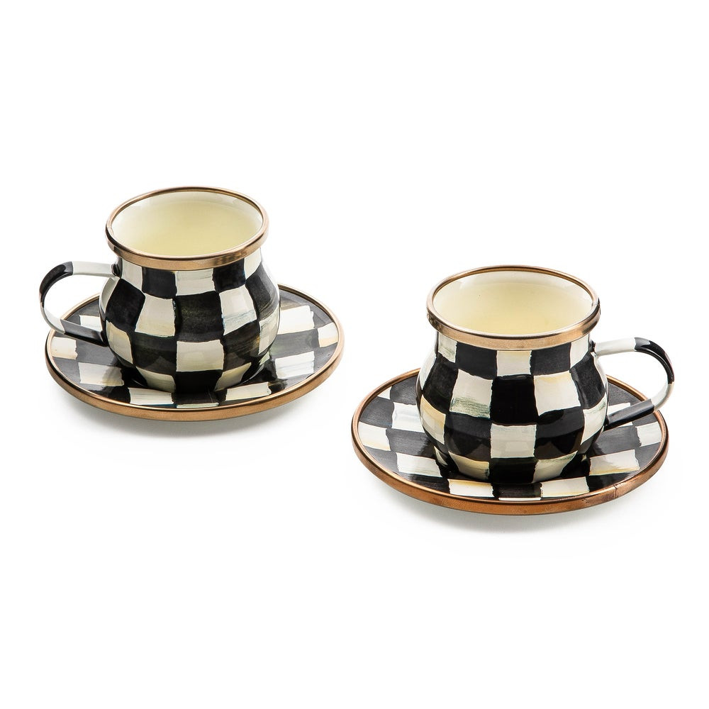 Courtly Check Espresso Cup & Saucer Set | MacKenzie-Childs
