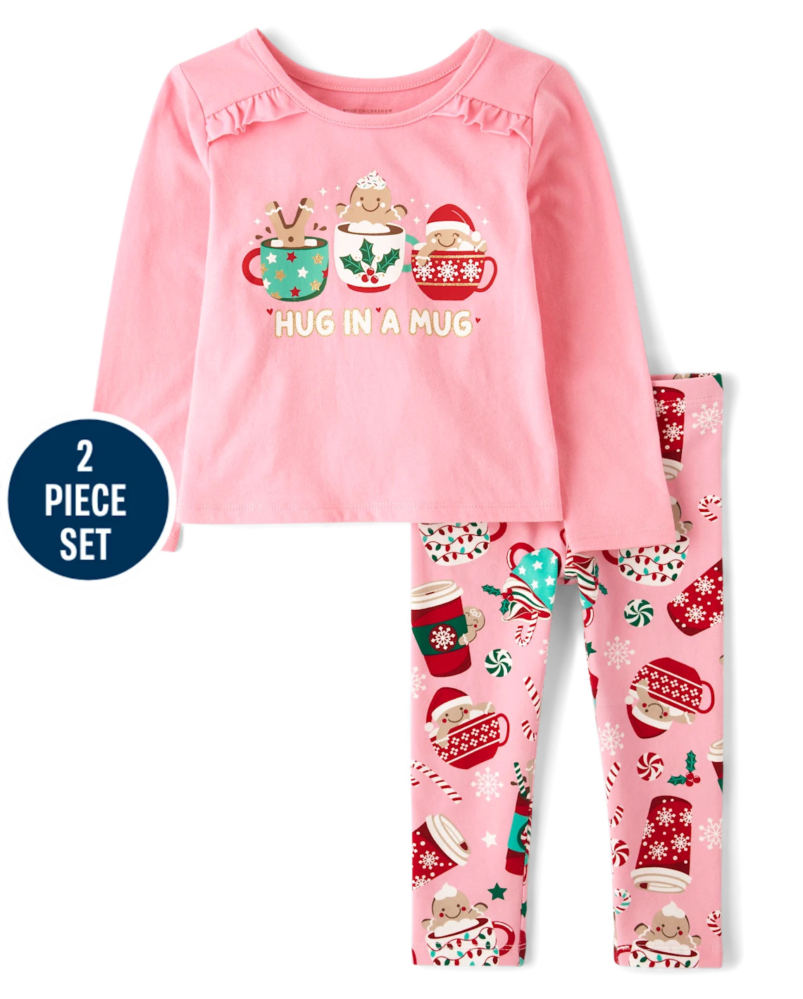 Toddler Girls Christmas Mug 2-Piece Outfit Set - pink | The Children's Place