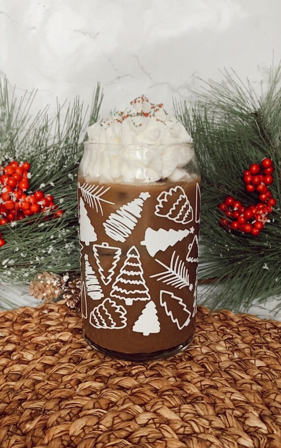 Christmas Tree Beer Can Glass | Decorative Beer Can Glass | Etsy (US)