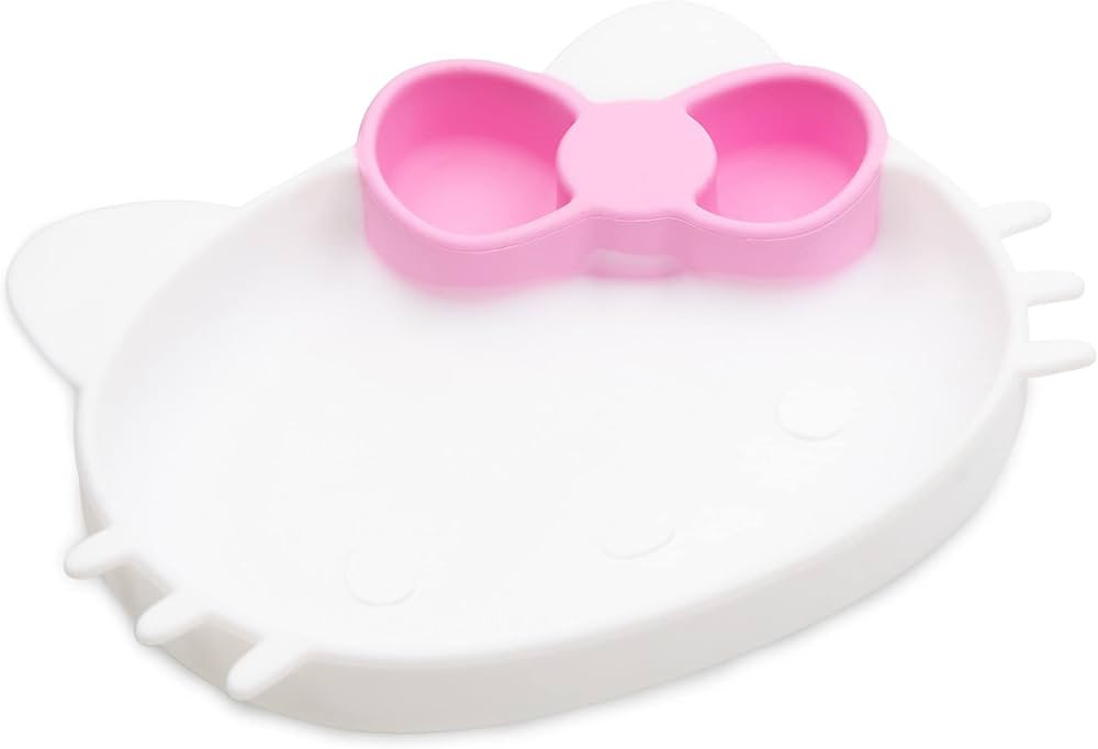 Bumkins Toddler and Baby Suction Plates, Hello Kitty Silicone Grip Dish for Babies and Kids, Baby... | Amazon (US)