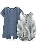 Simple Joys by Carter's baby-boys Button Rompers, Pack of 2 | Amazon (US)