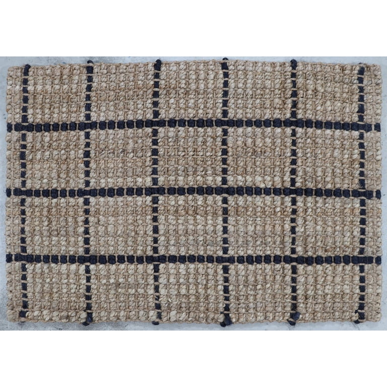 Better Homes & Gardens Jute Windowpane Doormat 20x30 - Durable Low Pile Entry Rug | Walmart (US)