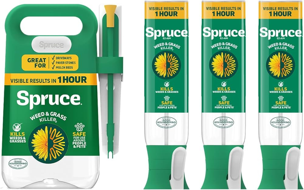 Spruce Weed & Grass Killer₂ Bundle - Includes 64oz Power Wand & 3 Pack of EZ AIM Ready Spray fo... | Amazon (US)