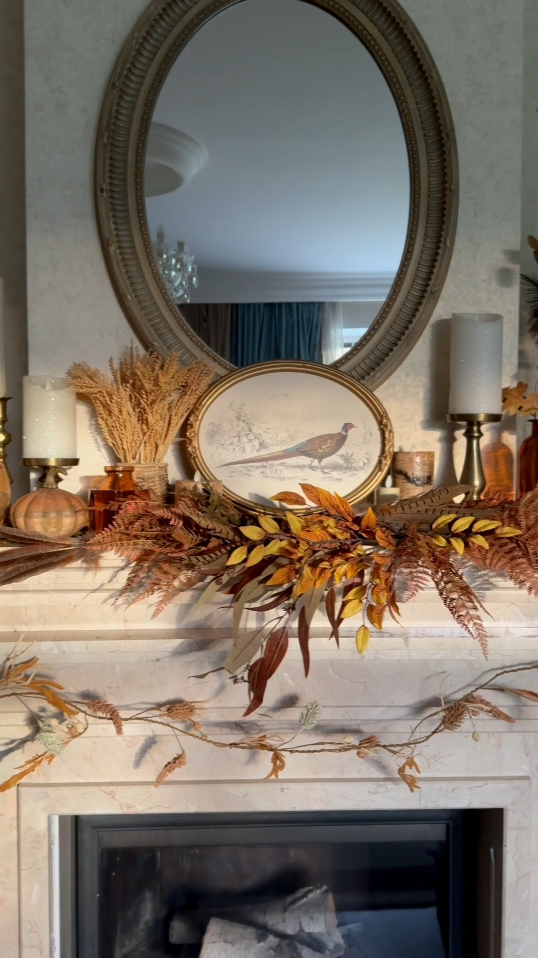 Fall home decor, fall living room mantel decor with pumpkins, leaves and pheasants @Michaels

#LTKHome #LTKSeasonal #LTKSaleAlert